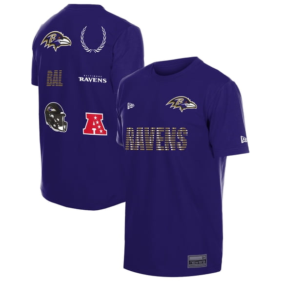 Men's New Era  Purple Baltimore Ravens Match T-Shirt