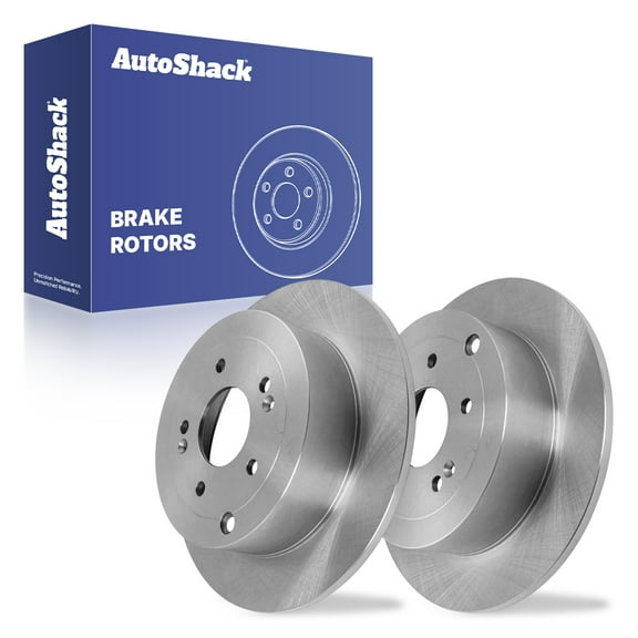 AutoShack Rear Solid Brake Rotors 2-PC Set Replacement for 2007-2009 Hyundai Santa Fe 11.89" (302 mm)