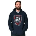 thumbnail image 4 of Soccer Player USA American Nation Unisex Plus Fleece Graphic Sweatshirt Brisco Brands 2X, 4 of 6