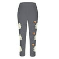 thumbnail image 4 of Bzhegqhd Halloween Printed Pants for Women Glow in Dark Skeleton Leggings High Waisted Party Costume Pants Stretch Joggers Casual Festive Night Out Bottoms Pumpkin Bat Trousers, 4 of 4