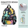thumbnail image 5 of Cute Dinosaur Pattern Backpack for School,Cute School Bag,Schoolbag with Adjustable Shoulder Straps & Padded Back,15.25"x11.5"x5.25", 5 of 6