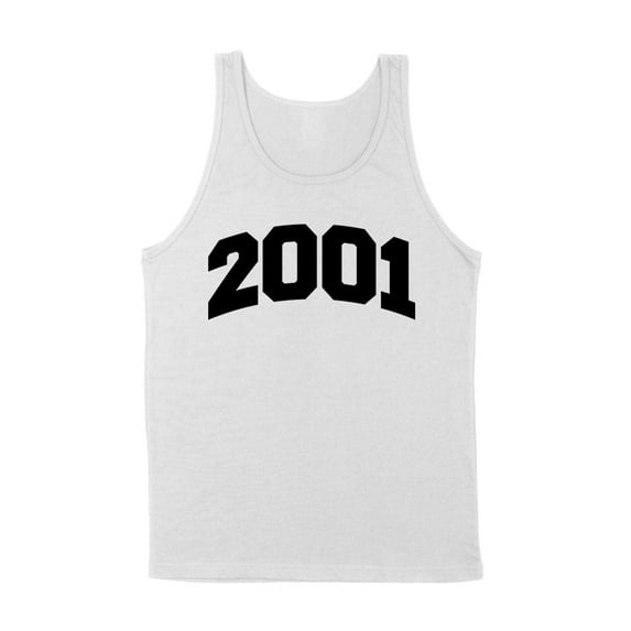 2001 College Style Tank Top Unisex Large White