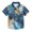 Azure Blue Gold Marble, variant on Dailycode Small Short Sleeve Button Down Shirts Azure Blue Gold Marble Casual Shirt 3-10 Years