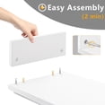 thumbnail image 6 of RTVR Dual Monitor Stand Riser Office Desktop Organizer Stand for 2 Monitors, Adjustable Length & Angle 3 Shelf Extra Long for TV Computer Laptop White, 6 of 10