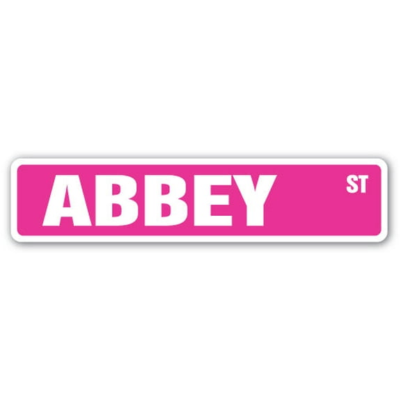 ABBEY Street Sign Childrens Name Room Sign | Indoor/Outdoor |  36" Wide