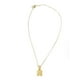 thumbnail image 2 of Collar con dije de oro laminado letra brillos M, 2 of 4