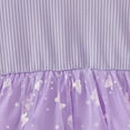 thumbnail image 5 of Huowey Girls Long Sleeve Dresses Knitted Patchwork Long Sleeves Full Butterflies Pattern Tutu Dress Gown Formal Attire Clothes,Purple,5-6 Years, 5 of 9