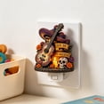 thumbnail image 6 of Day of the Dead Skull Plug In Night Light, Acrylic Sugar Skull Wall Lamp with Warm Glow, Halloween Decor for Bedroom Hallway Entryway Home, 6 of 6