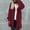 Wine, variant on jsaierl Womens Fuzzy Hooded Cardigan Coat Winter Double Fleece Open Front Jacket Coat Plush Warm Plus Size Outwear