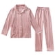 thumbnail image 3 of Conjunto de pijama de terciopelo elástico grande con rayas verticales para amantes, otoño e invierno, solapa cálida de grosor medio, ropa de hogar para hombres y mujeres, 3 of 6