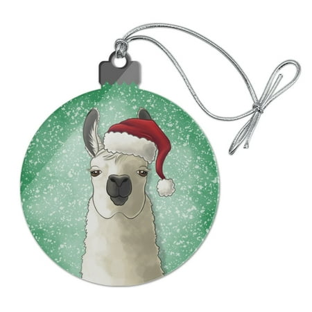 La Christmas Ornament Fa La La La Llama Christmas Santa Hat Acrylic Christmas Tree Holiday Ornament ()