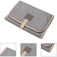 thumbnail image 4 of Foldable Changing Diaper Mat Waterproof Diaper Pad Portable Toddler Changing Pad Grey Baby Diaper Sheet, 4 of 5