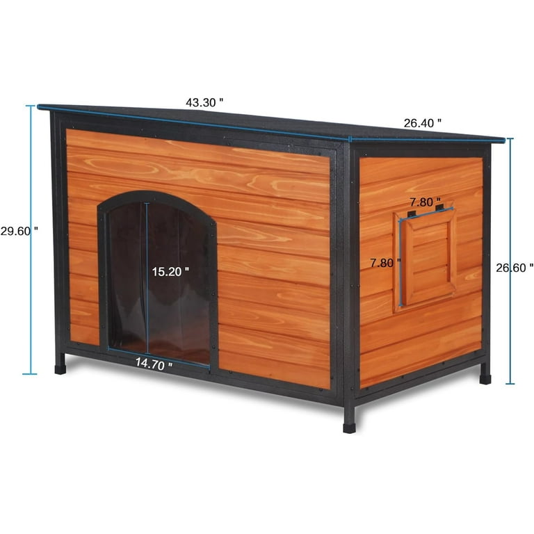 43.3 L Insulated Dog House Outdoor Strong Metal Chew Proof Frame Large Dog Kennel 6 Sides All Round Foam Winter Weatherproof for Small Medium Large Dogs Walmart