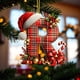 thumbnail image 4 of Adornos Navideños con Monograma Acrílico de 26 Letras y Gorro de Papá Noel | Adornos Colgantes 2D para Árbol de Navidad | Decoración Navideña para El Hogar | Adornos Navideños Multiusos para Chimenea, 4 of 5