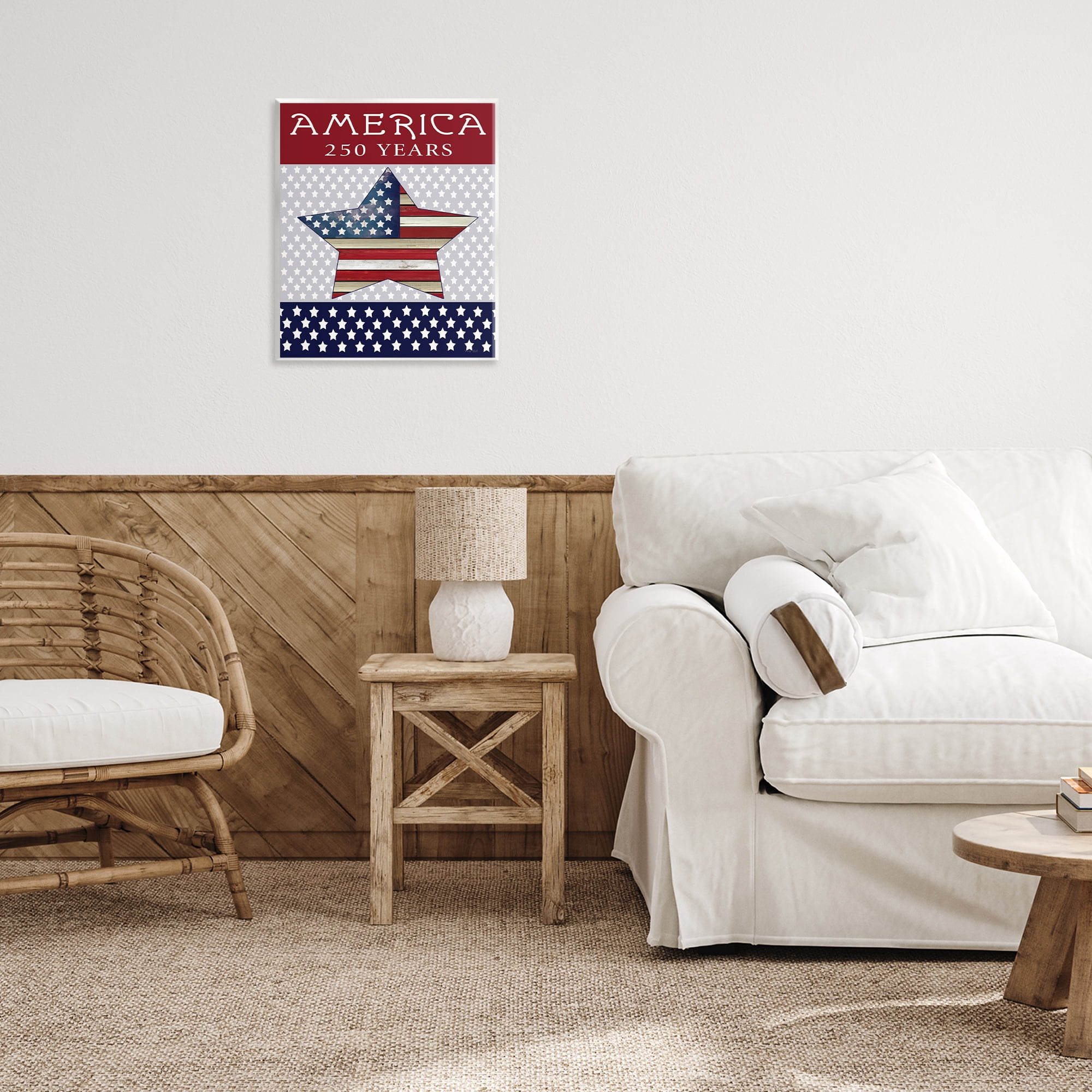 Stupell Industries Historic America 250 Years Wall Plaque Art, design by Cindy Jacobs