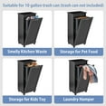 thumbnail image 3 of VECELO Kitchen Trash Can Cabinet, 10-13 Gallon Wooden Tilt Out Storage Can Holder Garbage Recycling Cabinet, Black, 3 of 10