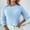 Blue, variant on Dgankt Fall Sweaters Women Comfortable Casual Solid Color Long Sleeve Round-Neck Sweater,Size S-XL