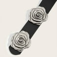 thumbnail image 7 of Elastic PU Wide Women Belt With Floral Buckles For Casual Formal Wear, 7 of 7
