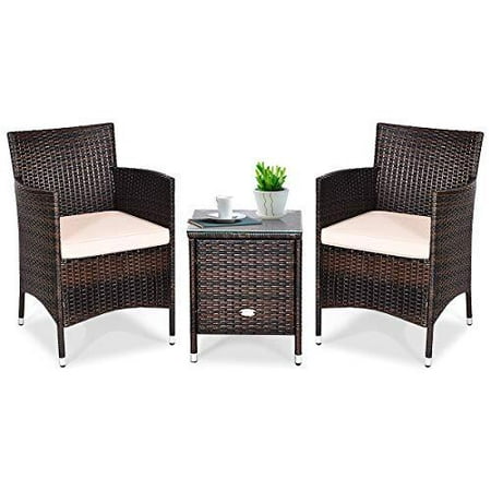 Tangkula 3 Pcs Patio Wicker Rattan Furniture Set Outdoor Conversation With Coffee Table Chairs Thick Cushions For Garden Lawn Backyard Pool Beige Canada - Tangkula 3 Piece Patio Furniture Set Assembly Instructions