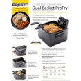 thumbnail image 5 of Presto 5489 Friteuse à Double Panier en Acier Inoxydable 4,7 Litres, Noir, 5 of 5