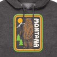 thumbnail image 3 of Instant Message - Montana Bear Badge  - Men's Pullover Hooded Fleece Sweatshirt, 3 of 6