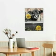 thumbnail image 3 of Creowell Black And White Cow Bathroom Canvas Wall Art Cute Cow With Sunflower In Bathtube Painting Farmhouse Artworks Home Decor For Bathroom Bedroom Ready To Hang  16x20 in, 3 of 5