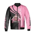 thumbnail image 2 of Breast Cancer Awareness Bomber Jacket – Warrior Pink Ribbon Custom Name Jacket for Women & Men, 2 of 9