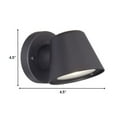 thumbnail image 3 of Integrated LED 1-Light Matte Black Wall Light, 3 of 6