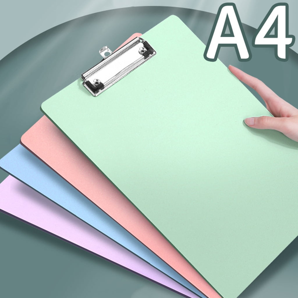 4Pcs/Pack Clipboard with Retactable Hanging Hook 12x8In Conference Writing Board