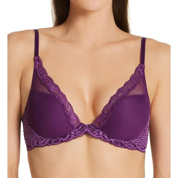 NATORI Raddichio Feathers Contour Plunge Bra, US 32D, UK 32D, NWOT