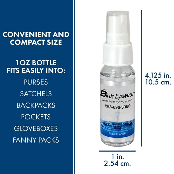 Tres Botellas de Gafas Birdz Gafas de Sol Increibles Spray Limpiador de Lentes Walmart en linea