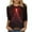 #0003-Multicolor, variant on Christmas Shirts for Women 3/4 Sleeve Plus Size Crewneck Loose Fit Cute Holiday Christmas Print Tops for Women 2025