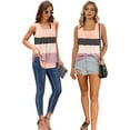 thumbnail image 3 of Women's summer sleeveless loose pleated square neck sleeveless shirt basic style, 3 of 6