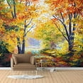 thumbnail image 2 of IDEA4WALL 4pcs Oil Painting Peel and Stick Wallpaper Removable Wall Murals Large Wall Stickers for Home Decoration, 66"x24", 2 of 5