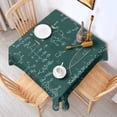 thumbnail image 2 of Math Equations Chemistry Reactions Green Pattern Square Tablecloth,Waterproof Square Table Cover,Wipeable Spillproof Washable Table Cover for Home Kitchen Party Decor 60"x60"(152x152cm), 2 of 6