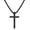 Black, variant on Cross Necklace for Men,Stainless Steel Black Silver Gold Cross Pendant Necklace for Men Cross Chain for Men 16-24 Inches Rope Chain