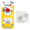 Medela 6-18 Month Pacifier, Day and Night Pack, Glow in Dark, White Red Black, Included Case, BPA Free, 101042908, 2 Pack