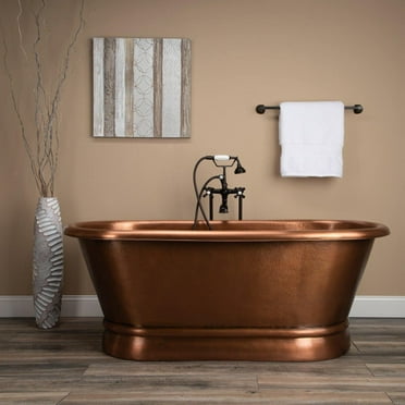 Isabel 72 Inch Copper Freestanding Double Ended Bathtub - Medium Copper
