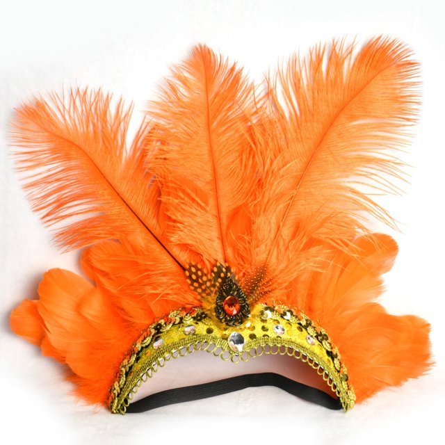 Tocado para danza del vientre, suministros de Halloween, diadema para danza, tocado de plumas, diadema navideña para mujer, diadema exterior
