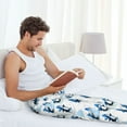 thumbnail image 4 of Cauagu Penguin Winter Fun Mens Pajama Pants Sleep & Lounge Pants,PJ Bottoms with Pockets-Medium, 4 of 7