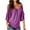 Purple, variant on Scyoekwg Shirts for Women Summer Dressy Casual Scoop Neck Cold Shoulder Tops Classic Solid Color Loose Fit Trendy Short Sleeve T Shirts Tops Army Green L US(8)