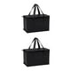 thumbnail image 4 of Naiovety Bolsa aislante no tejida, portátil, reutilizable, lavable, cálido, elegante, caja plegable, contenedor de actividades al aire libre Negro Groß 2piezas, 4 of 6