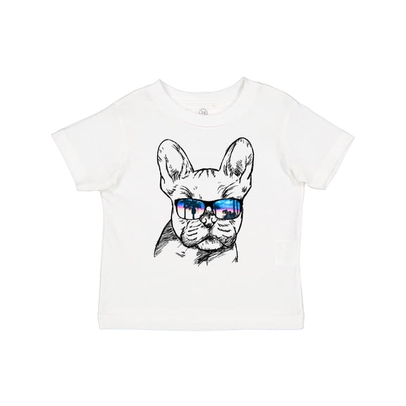 Inktastic French Bulldog Portrait with Sunglasses Boys or Girls Toddler T-Shirt