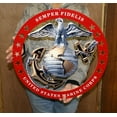 thumbnail image 4 of USMC Officer Round Large Wall Emblem RED Circle 19"x19" Marine Corps Semper FI, 4 of 5