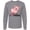 AC-Heather Grey, variant on I Love Piggies- Cute Pig Long Sleeve T-Shirt
