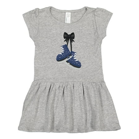 

Inktastic Ice Skates Ice Skating Stars Gift Toddler Girl Dress