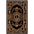 thumbnail image 2 of Safavieh  Handmade Naples Hanan Traditional Oriental Wool Rug Black Monogram "L" 5' x 8' 5' x 8' Rectangle, 2 of 5