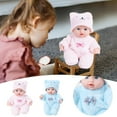 thumbnail image 6 of 20cm Reborn Doll Simulation Pacifier Baby Bib Change Soft Rubber Toy Gift, Look Real Sleeping Girl Baby Doll with Soft Cloth Body for Kid Age 3+, 6 of 6