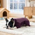 thumbnail image 5 of YYDENG Color‑Block 4‑Legged Pet Hooded Jumpsuit, Warm Adjustable Dog Winter Coat with Leash Hole, Indoor Outdoor Cold‑Weather Dog Apparel, 5 of 6