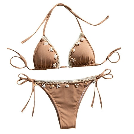 Zuesphe Womens Swimsuits One Piece Plus Size Womens Bathing Suits Plus Size 2 Piece Ladies Swimwear Tummy Control Monokinis Swimsuits for Women Bandeau Bikini Sets Sexy Strapless Clearance Sales